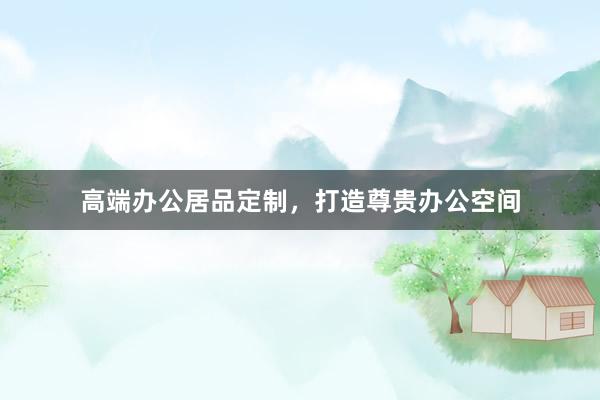 高端办公居品定制，打造尊贵办公空间